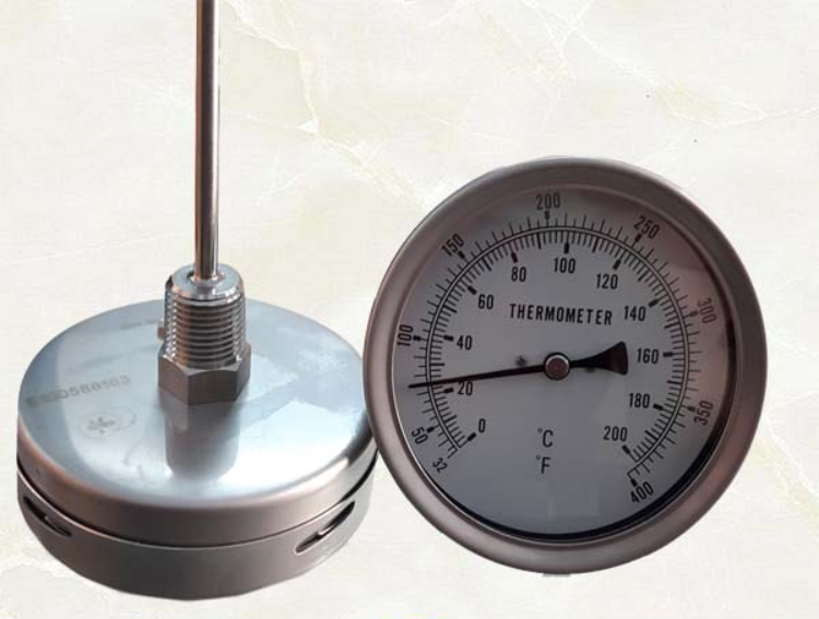 Đồng hồ đo nhiệt độ inox chân sau